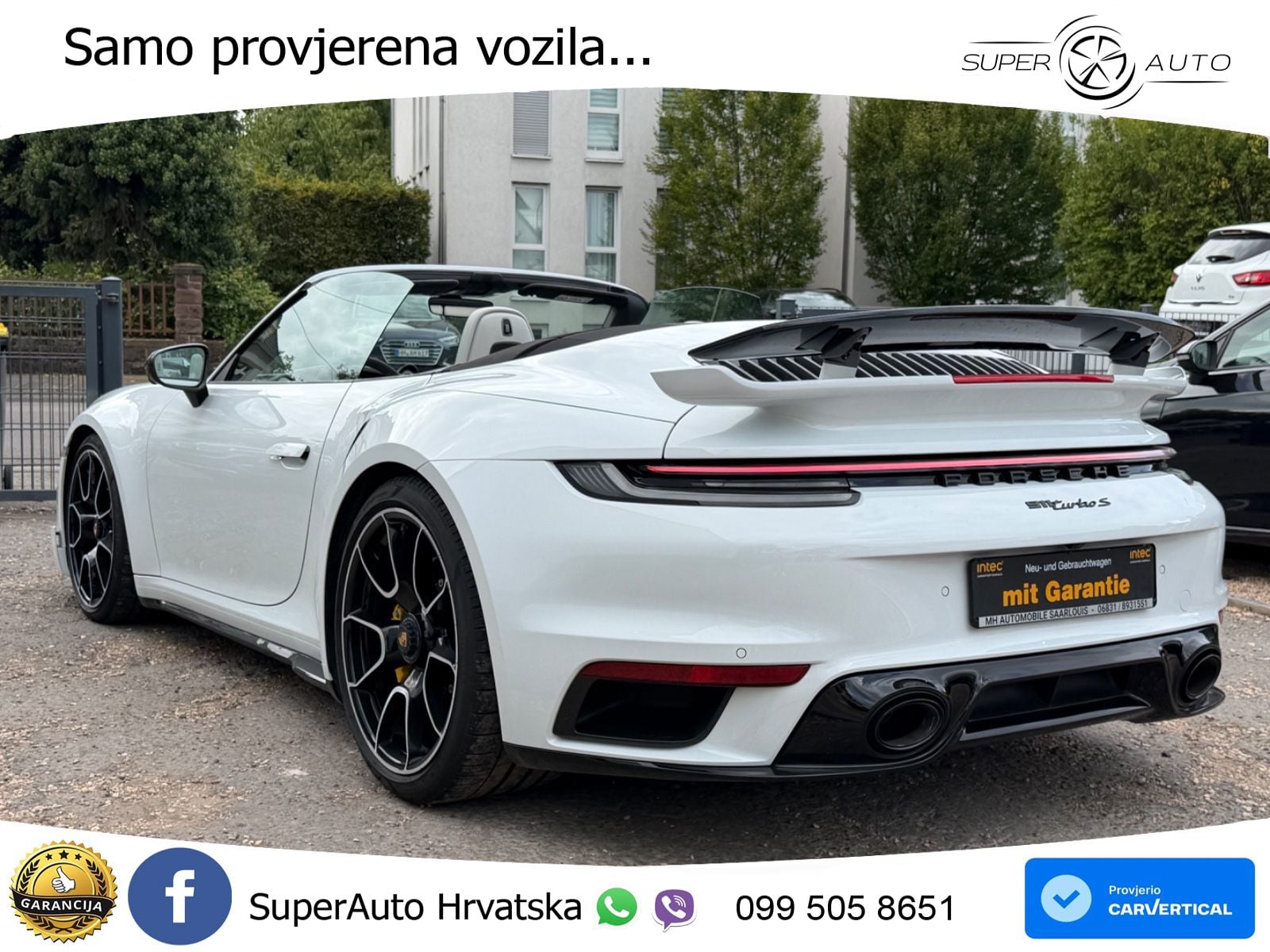 Porsche 911 Turbo S Cabriolet 3.8 (650 KS) PDK ZRAČNI+ACC+GR SJED+KAM