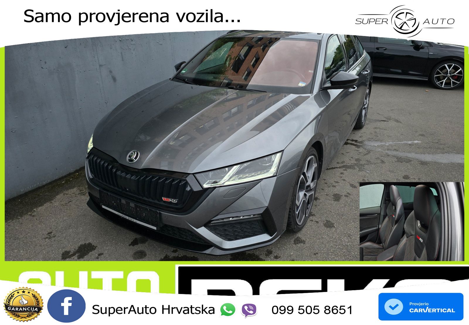 Škoda Octavia Combi RS 2.0 TDI (200 KS) 4x4 DSG LED+GR SJED+ACC