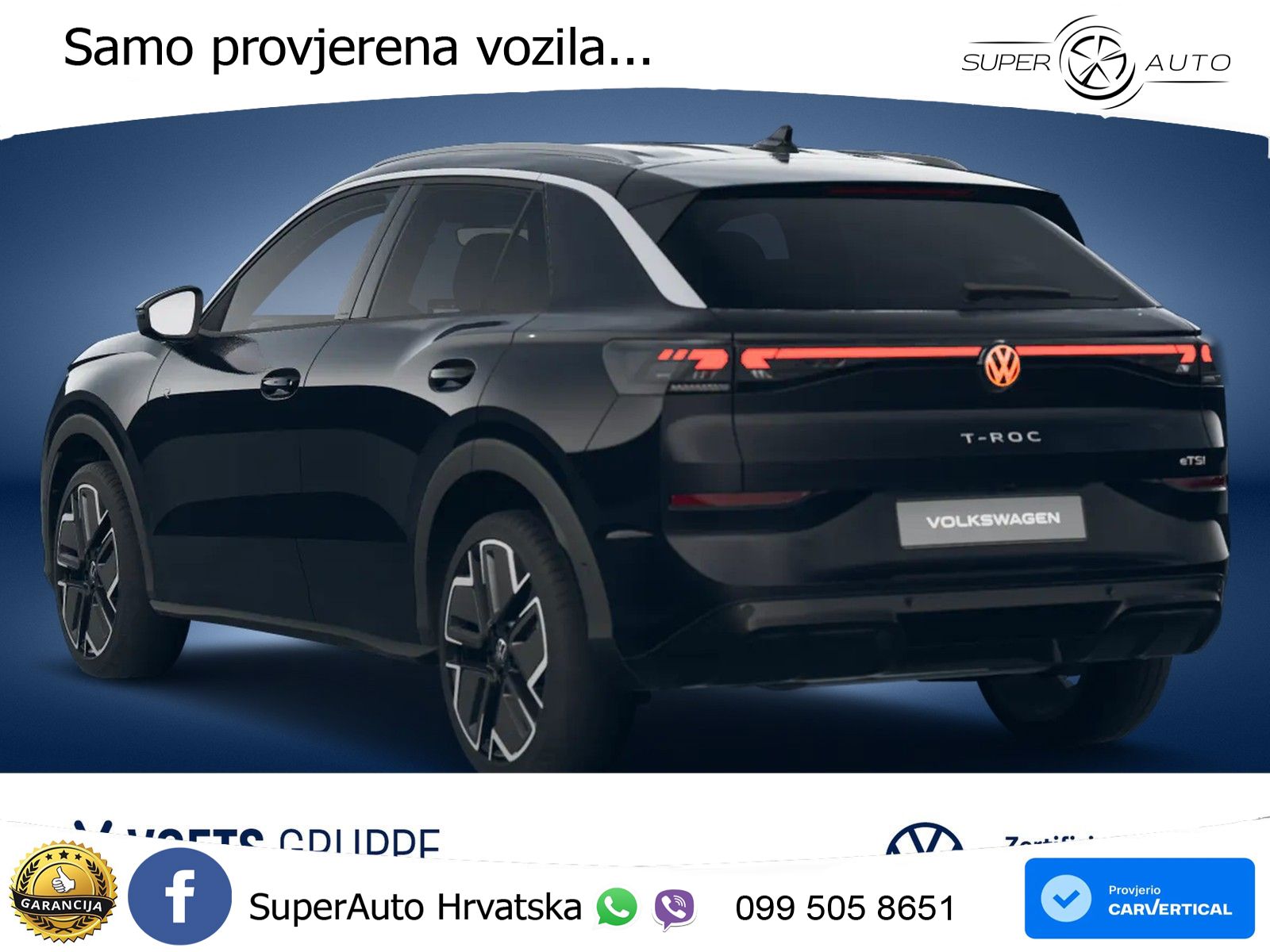 Volkswagen T-Roc 1.5 eTSI (150 KS)  DSG R-Line MATRIX+GR SJED+KAM