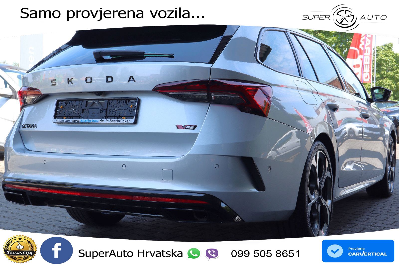 Škoda Octavia Combi RS 2.0 TSI (265 KS) DSG LED+GR SJED+ACC