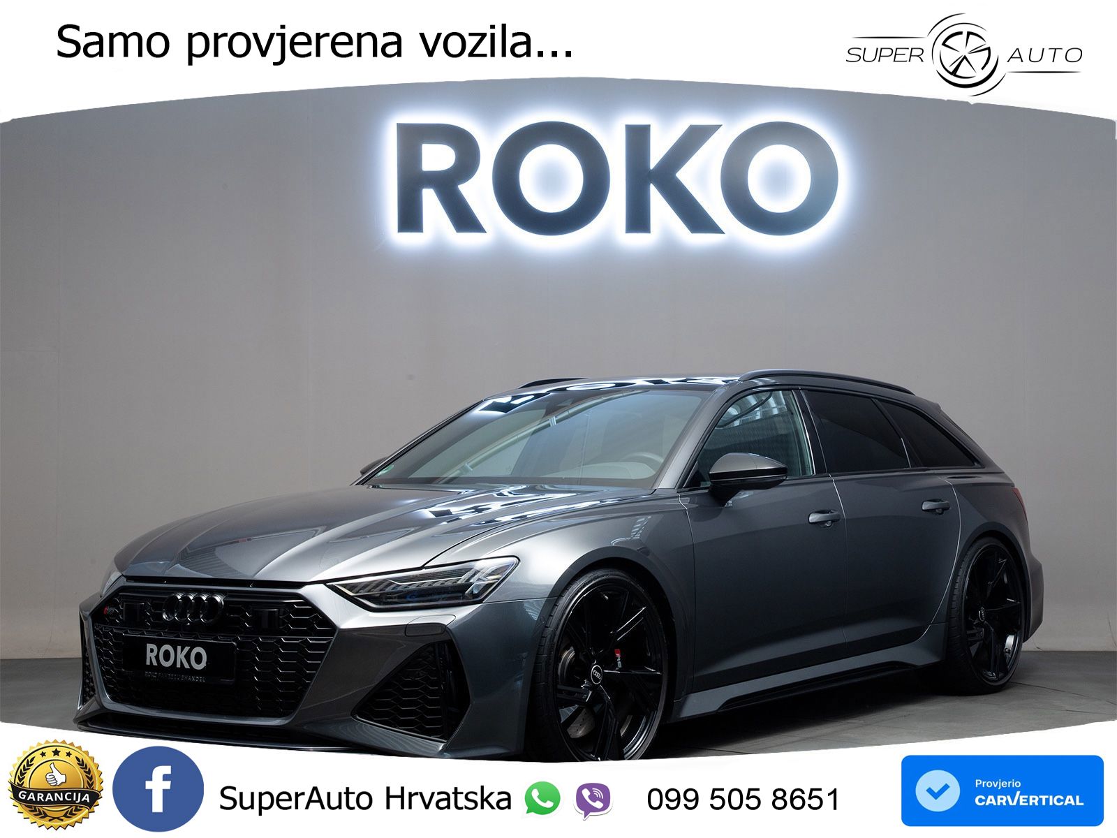 Audi RS6 Avant 4.0 TFSI V8 performance (630 KS)  quattro tiptronic MATRIX+GR SJED+KAM