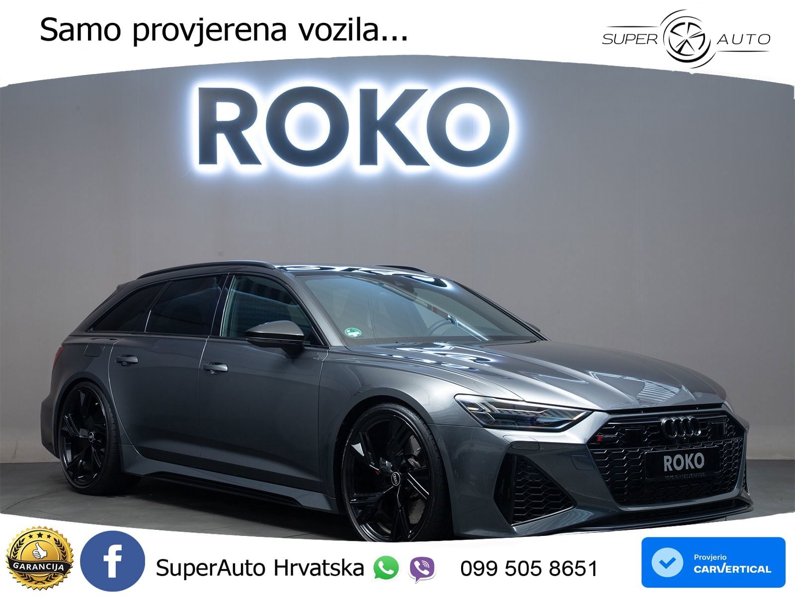 Audi RS6 Avant 4.0 TFSI V8 performance (630 KS)  quattro tiptronic MATRIX+GR SJED+KAM