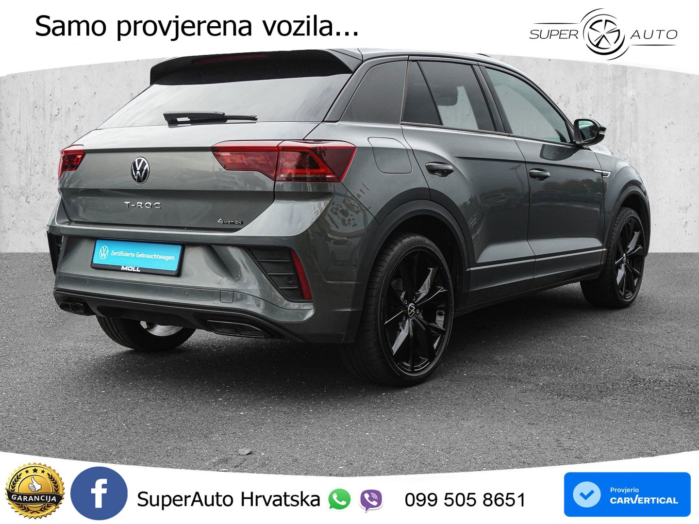 Volkswagen T-Roc 2.0 TSI (190 KS) 4M DSG R-Line LED+GR SJED+ACC