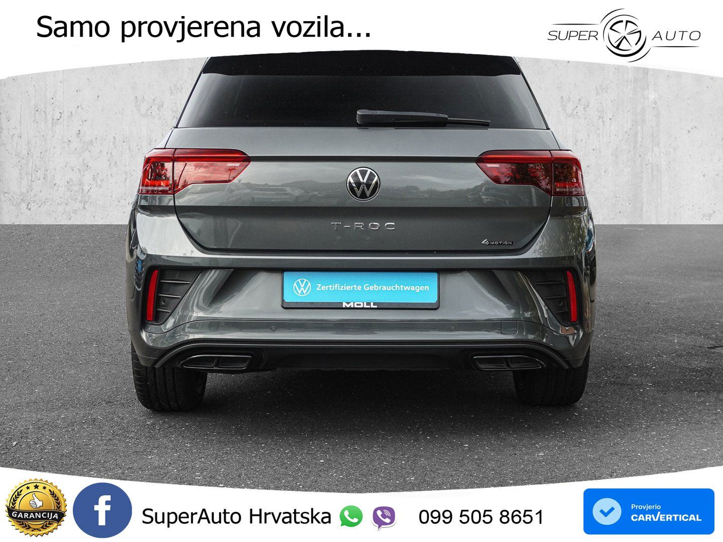 Volkswagen T-Roc 2.0 TSI (190 KS) 4M DSG R-Line LED+GR SJED+ACC
