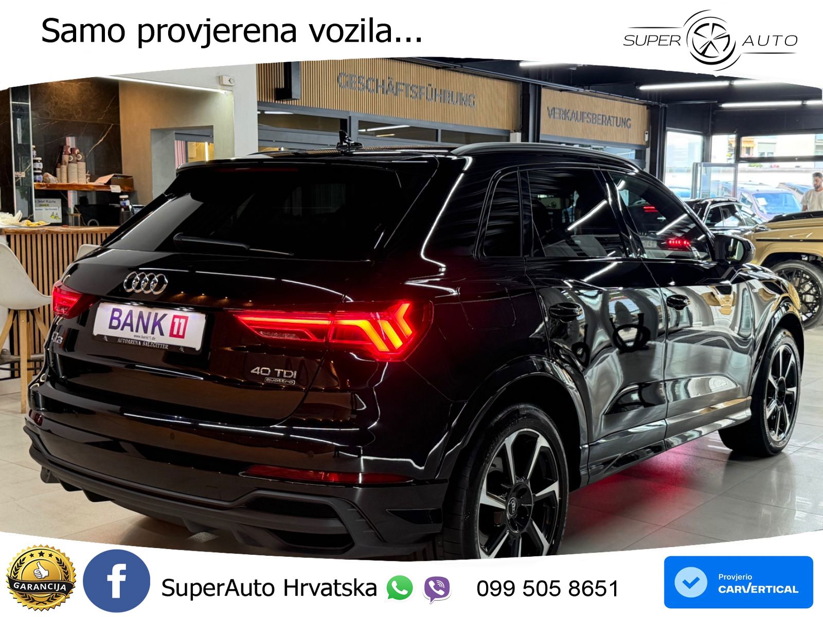 Audi Q3 40 TDI (200 KS) quattro S tronic S line LED+GR SJED+ACC