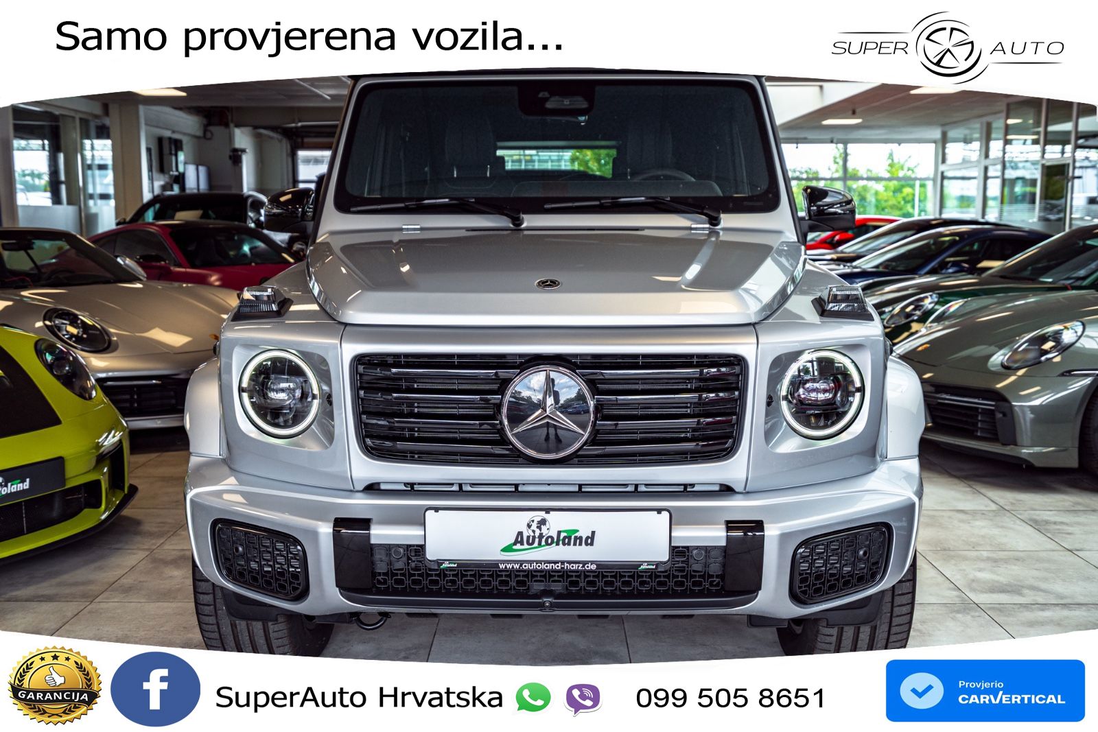 Mercedes G 450d Long (367 KS) 4MATIC 9G-TRONIC Superior ZRAČNI+ACC+GR SJED+360+PANO
