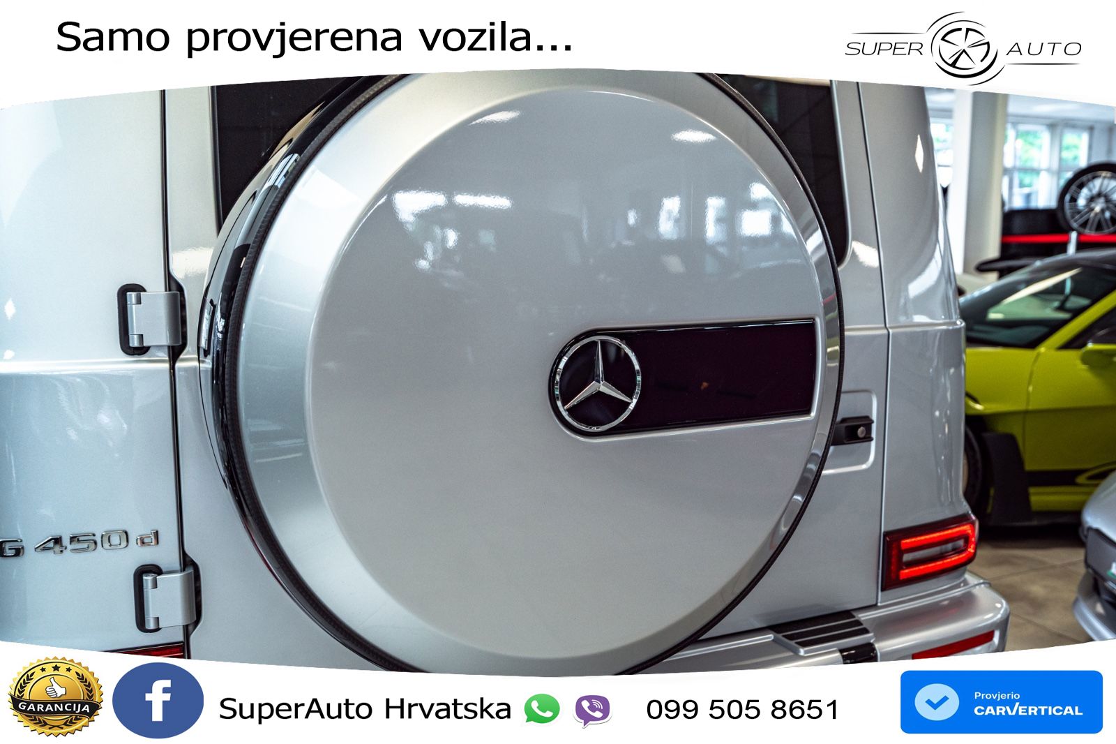Mercedes G 450d Long (367 KS) 4MATIC 9G-TRONIC Superior ZRAČNI+ACC+GR SJED+360+PANO