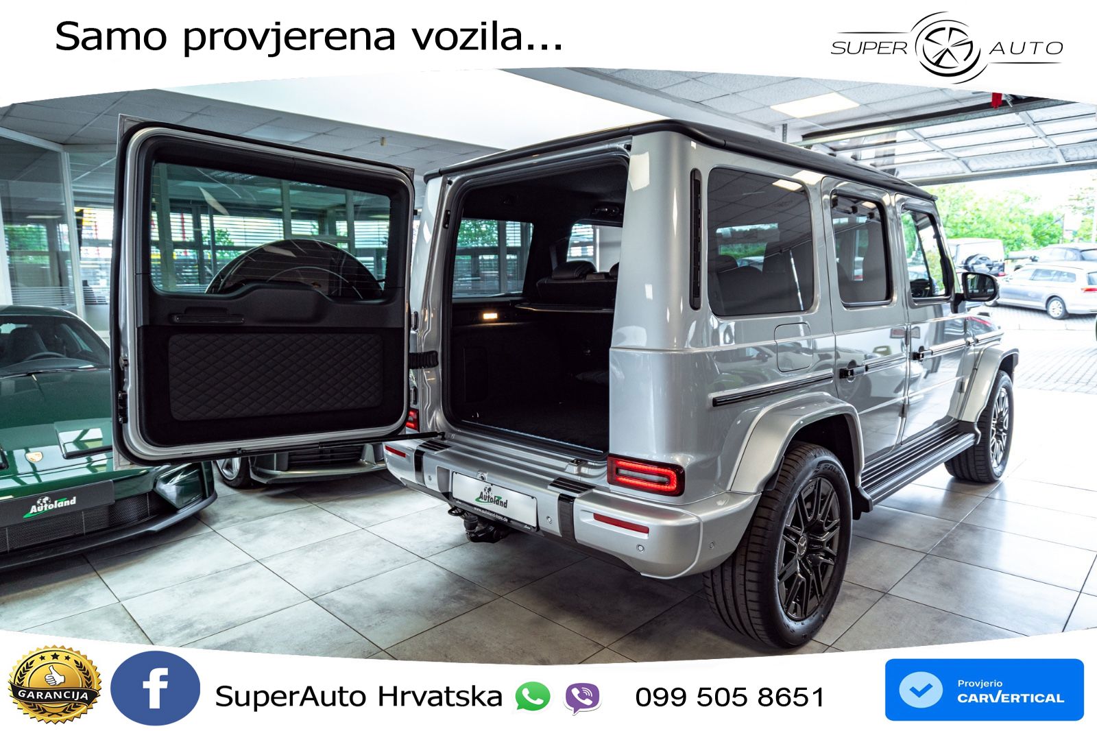 Mercedes G 450d Long (367 KS) 4MATIC 9G-TRONIC Superior ZRAČNI+ACC+GR SJED+360+PANO