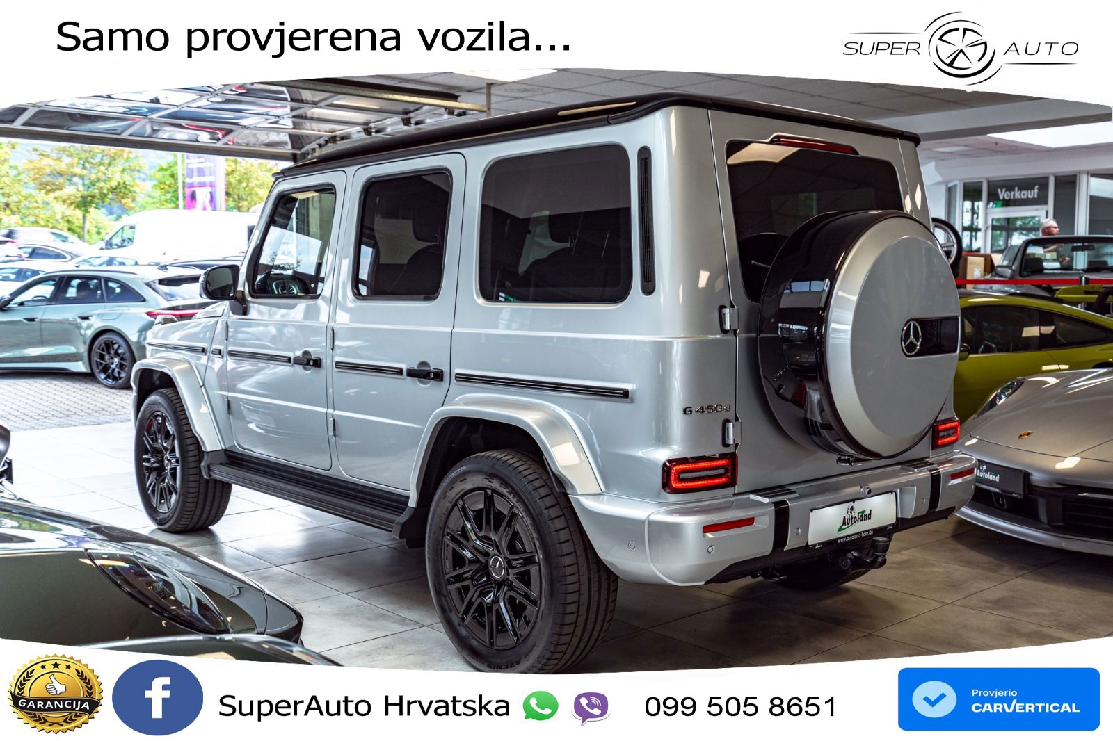 Mercedes G 450d Long (367 KS) 4MATIC 9G-TRONIC Superior ZRAČNI+ACC+GR SJED+360+PANO