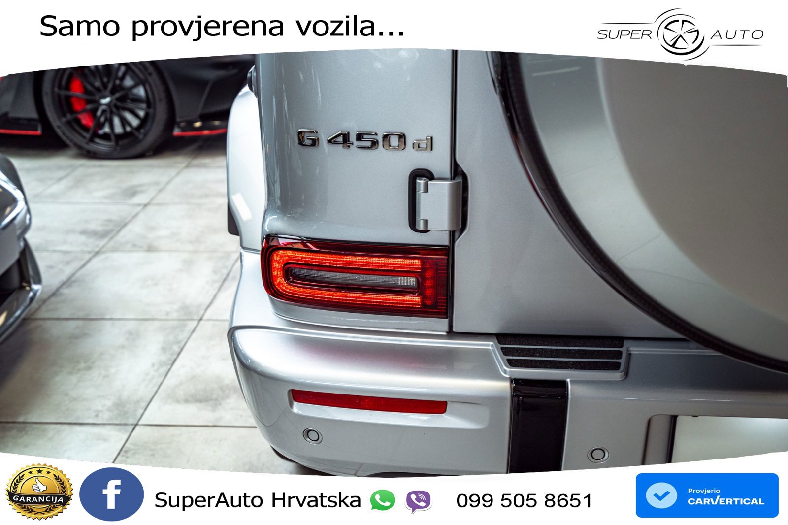 Mercedes G 450d Long (367 KS) 4MATIC 9G-TRONIC Superior ZRAČNI+ACC+GR SJED+360+PANO