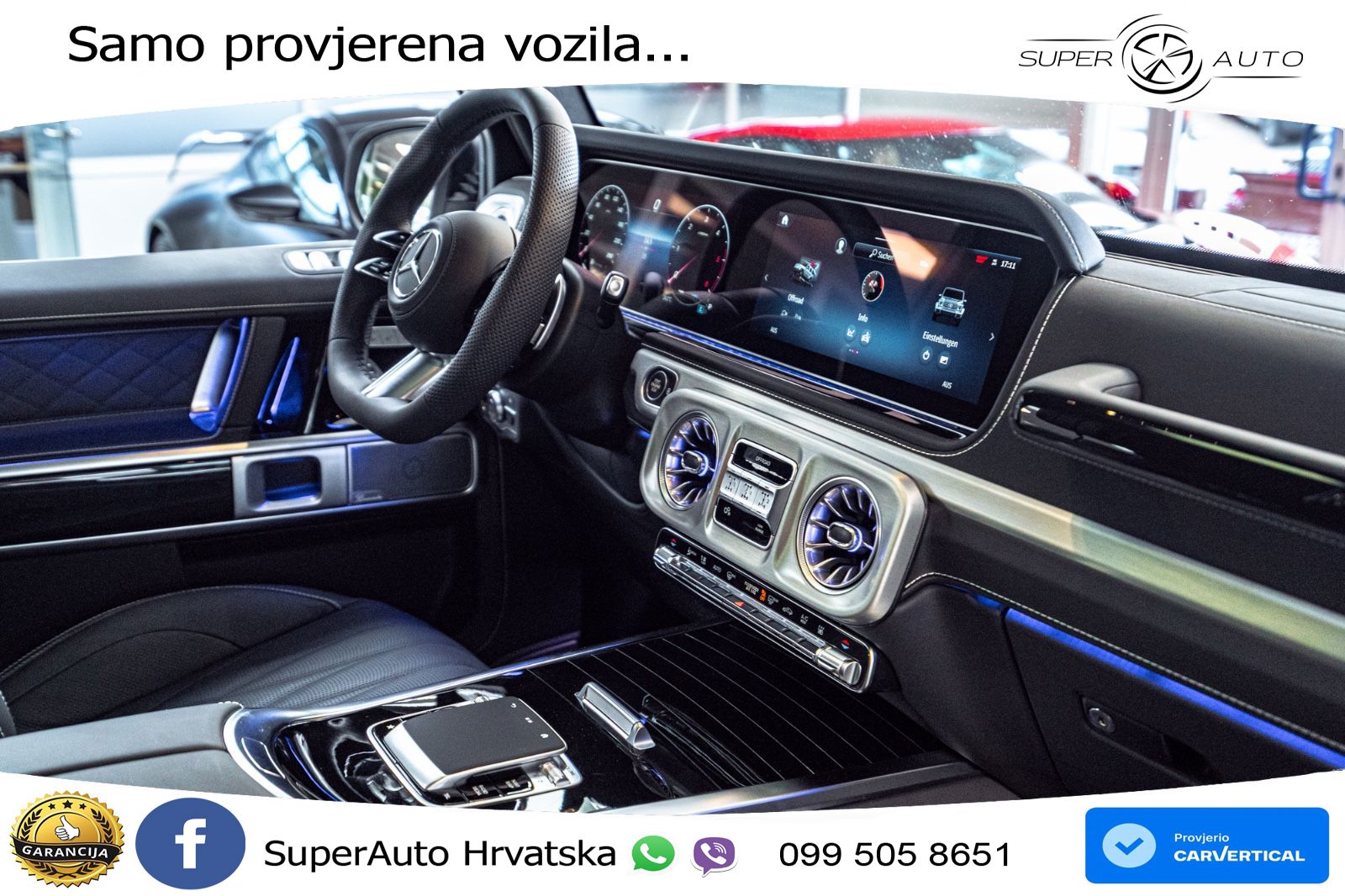 Mercedes G 450d Long (367 KS) 4MATIC 9G-TRONIC Superior ZRAČNI+ACC+GR SJED+360+PANO