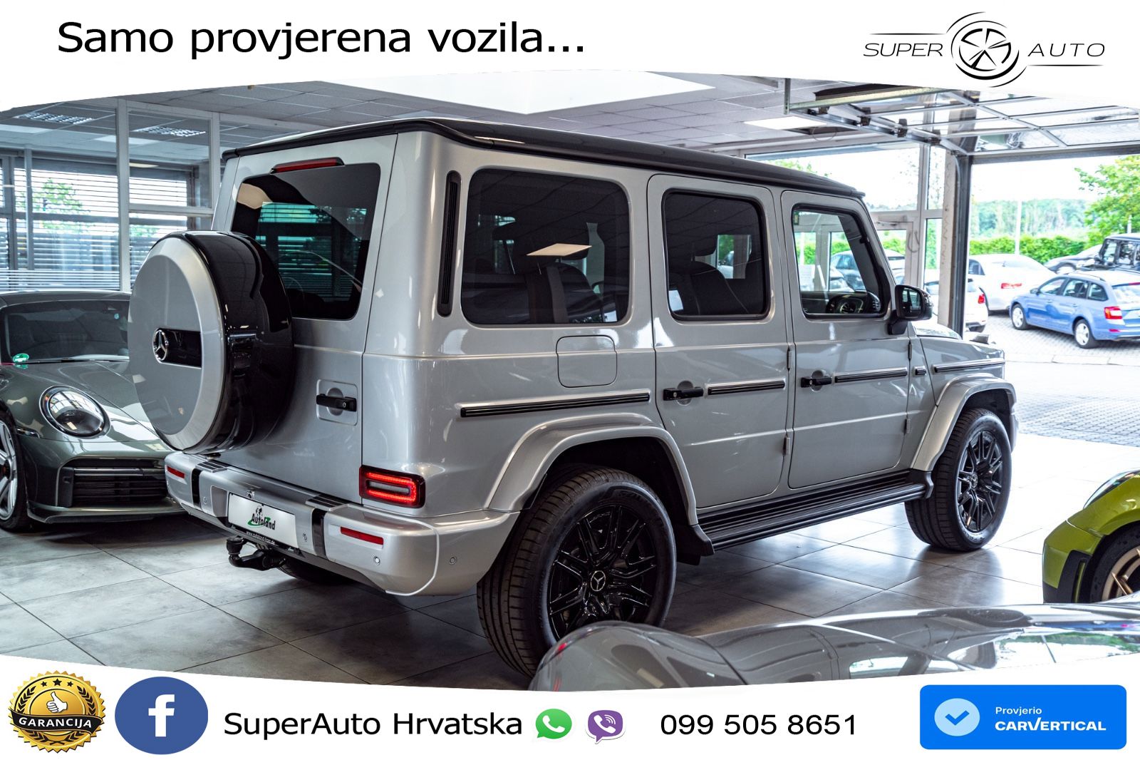 Mercedes G 450d Long (367 KS) 4MATIC 9G-TRONIC Superior ZRAČNI+ACC+GR SJED+360+PANO