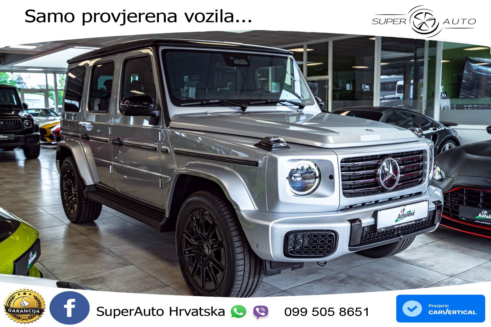 Mercedes G 450d Long (367 KS) 4MATIC 9G-TRONIC Superior ZRAČNI+ACC+GR SJED+360+PANO