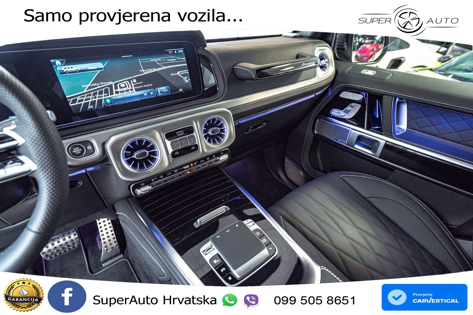 Mercedes G 450d Long (367 KS) 4MATIC 9G-TRONIC Superior ZRAČNI+ACC+GR SJED+360+PANO
