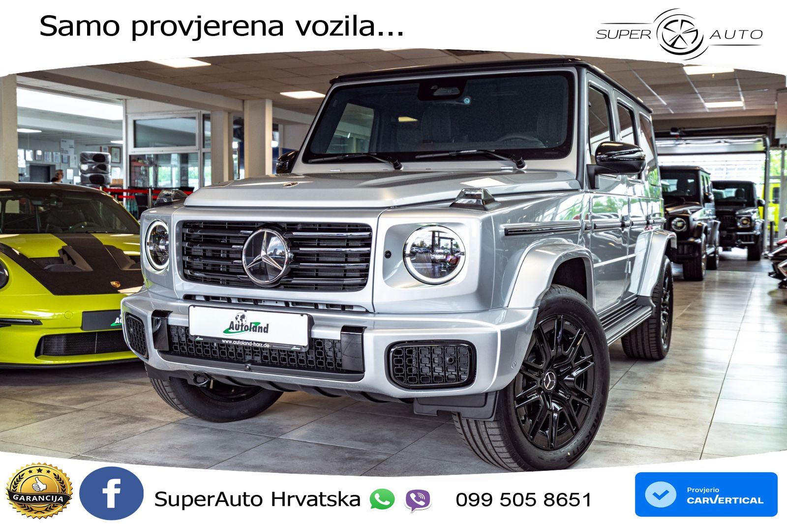 Mercedes G 450d Long (367 KS) 4MATIC 9G-TRONIC Superior ZRAČNI+ACC+GR SJED+360+PANO