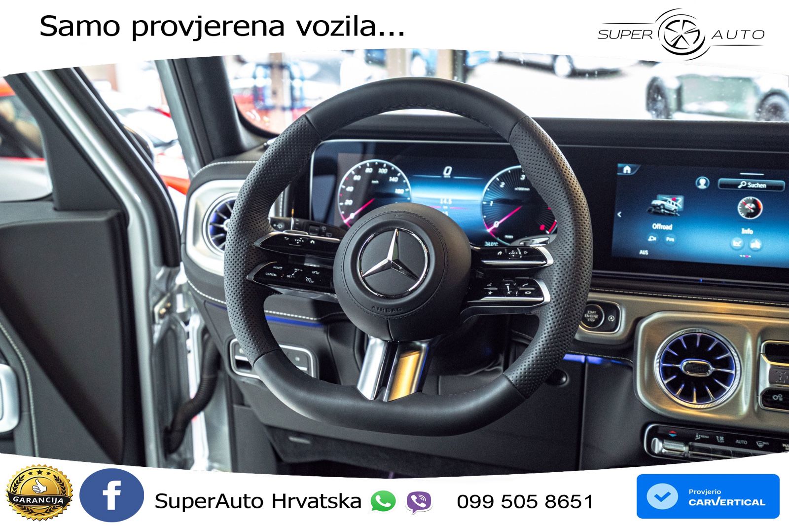 Mercedes G 450d Long (367 KS) 4MATIC 9G-TRONIC Superior ZRAČNI+ACC+GR SJED+360+PANO