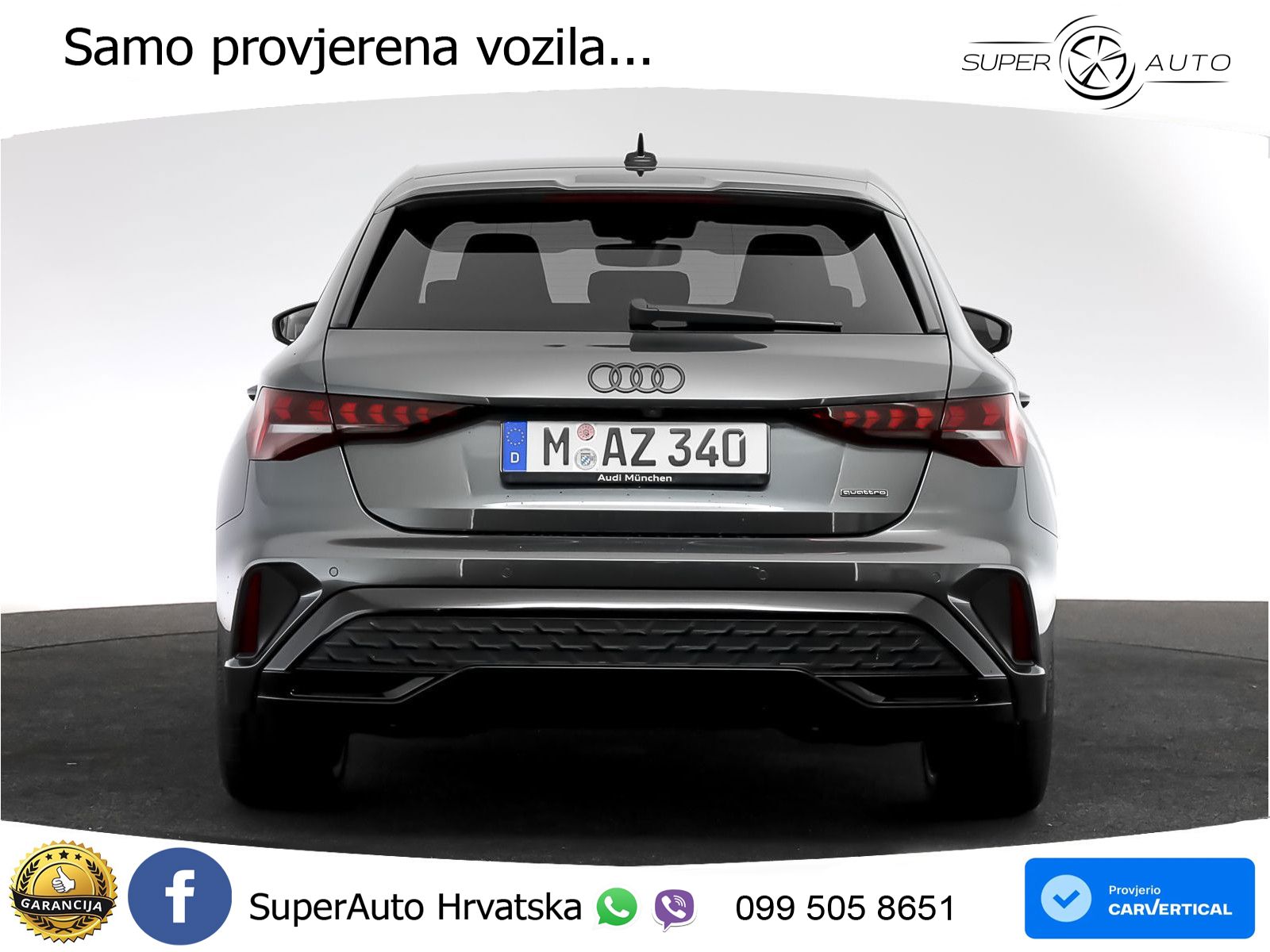 Audi A3 Sportback 40 TFSI (204 KS) quattro S tronic S line LED+GR SJED+ACC