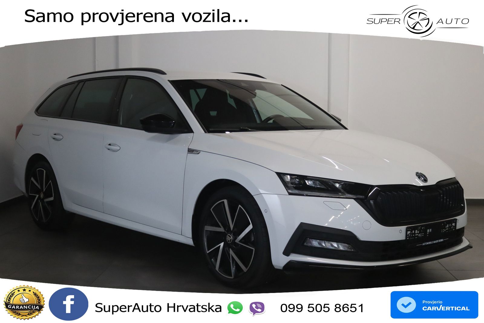Škoda Octavia Combi 2.0 TSI (190 KS) 4x4 DSG SportLine LED+GR SJED+ACC