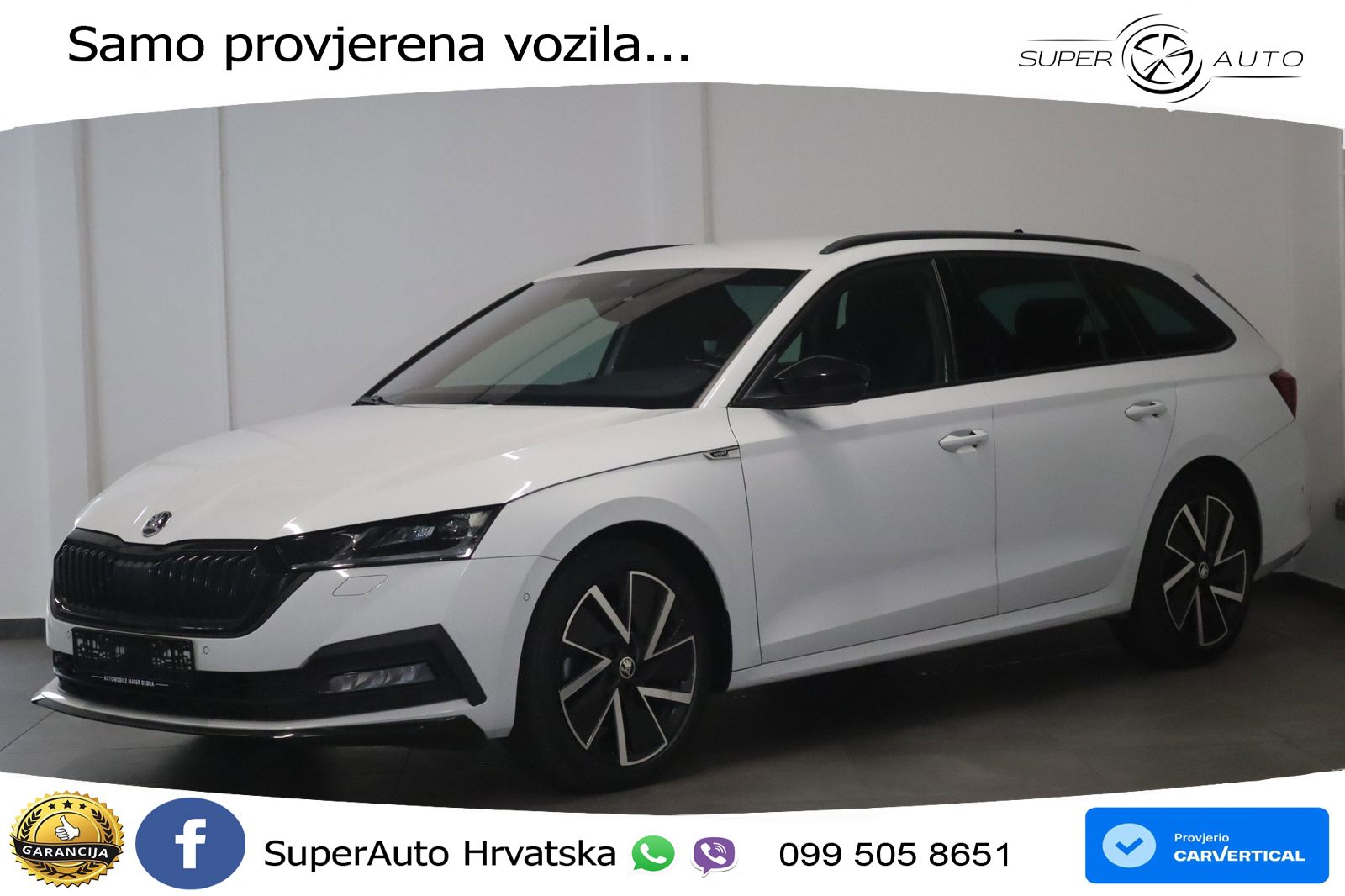 Škoda Octavia Combi 2.0 TSI (190 KS) 4x4 DSG SportLine LED+GR SJED+ACC