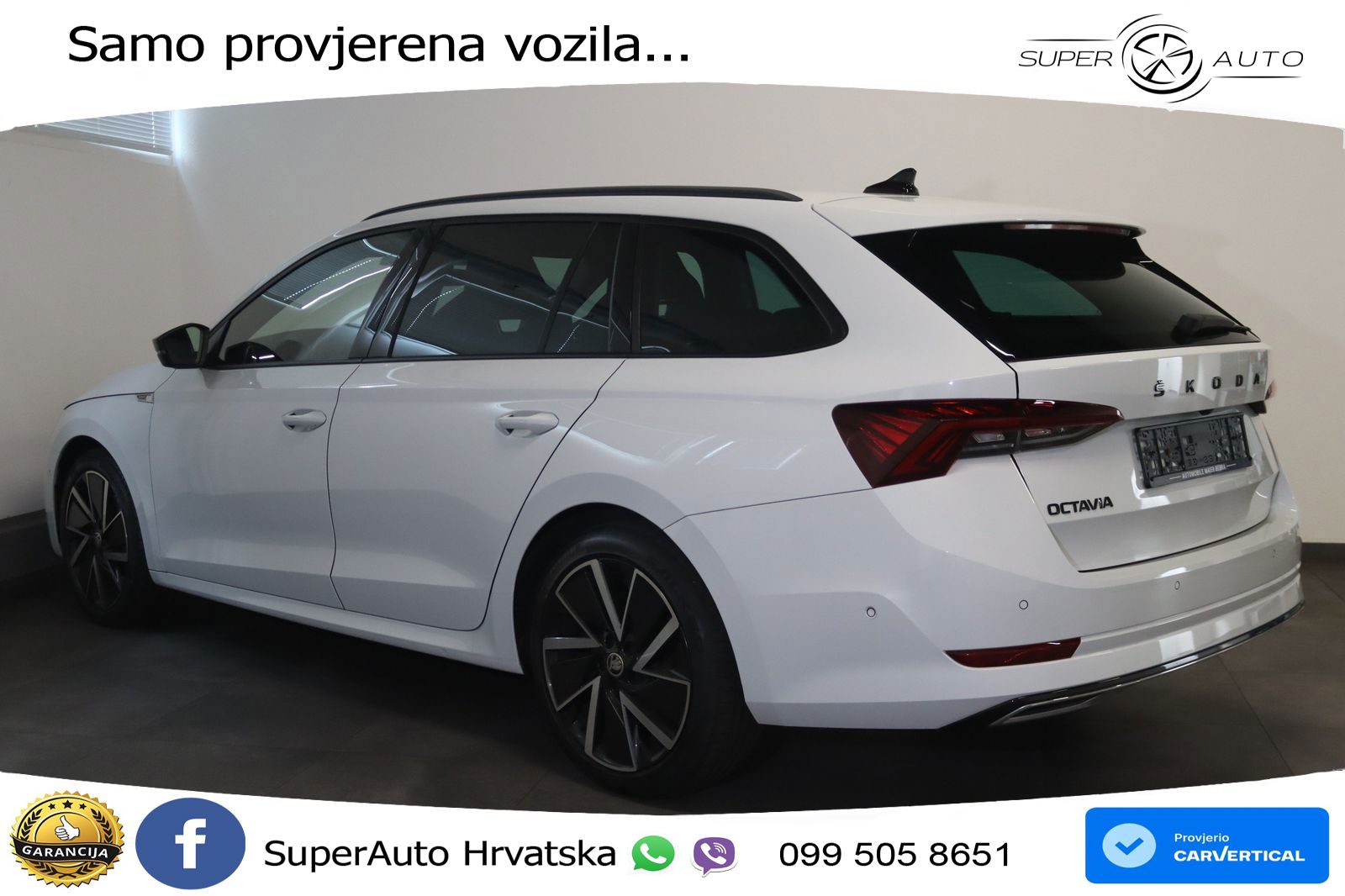 Škoda Octavia Combi 2.0 TSI (190 KS) 4x4 DSG SportLine LED+GR SJED+ACC