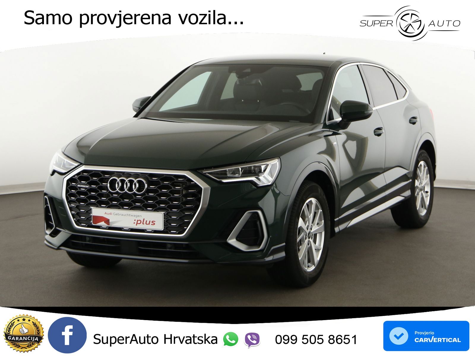 Audi Q3 II Sportback 45 TFSI (245 KS) quattro S tronic S line LED+GR SJED+ACC