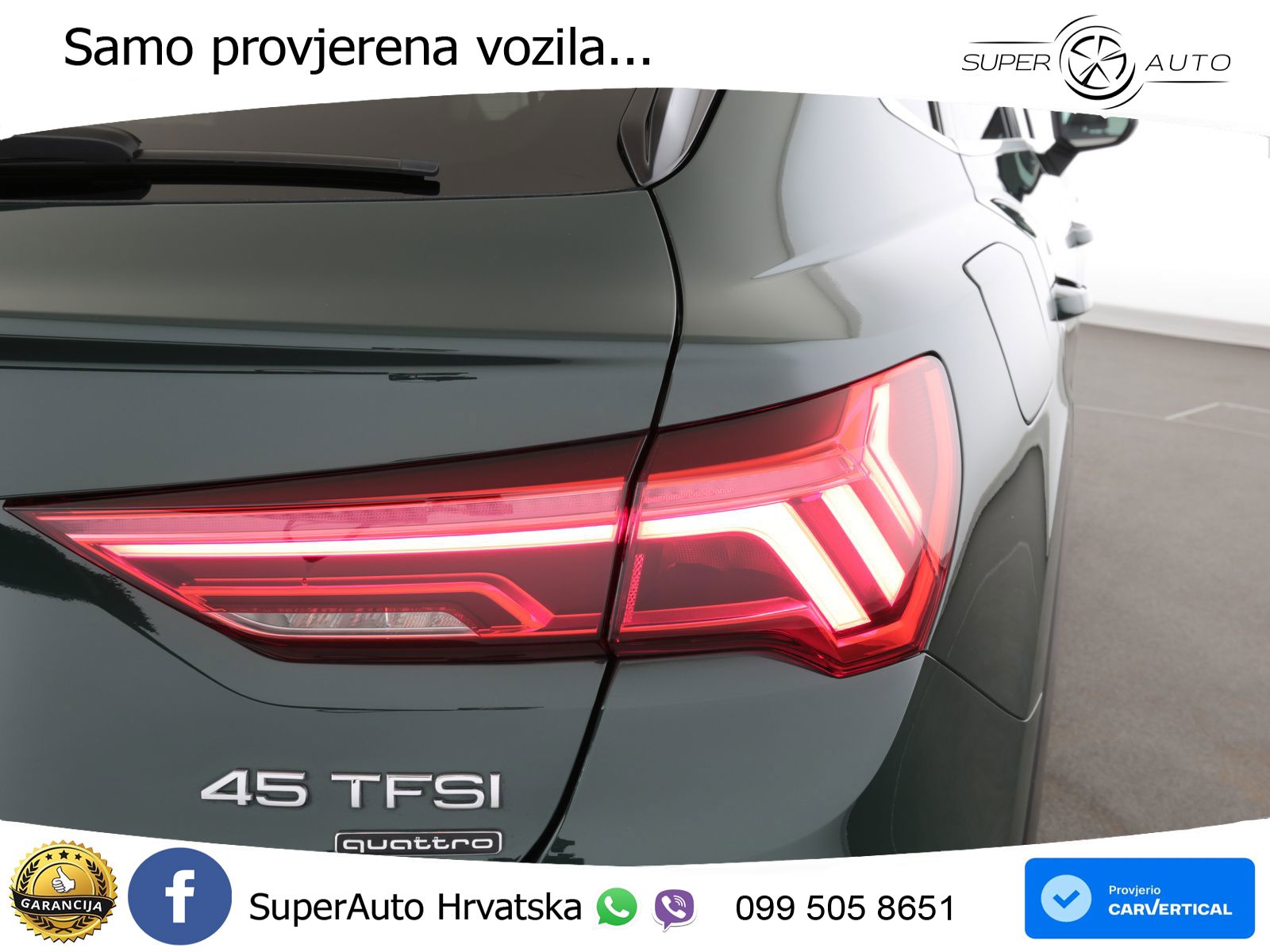Audi Q3 II Sportback 45 TFSI (245 KS) quattro S tronic S line LED+GR SJED+ACC