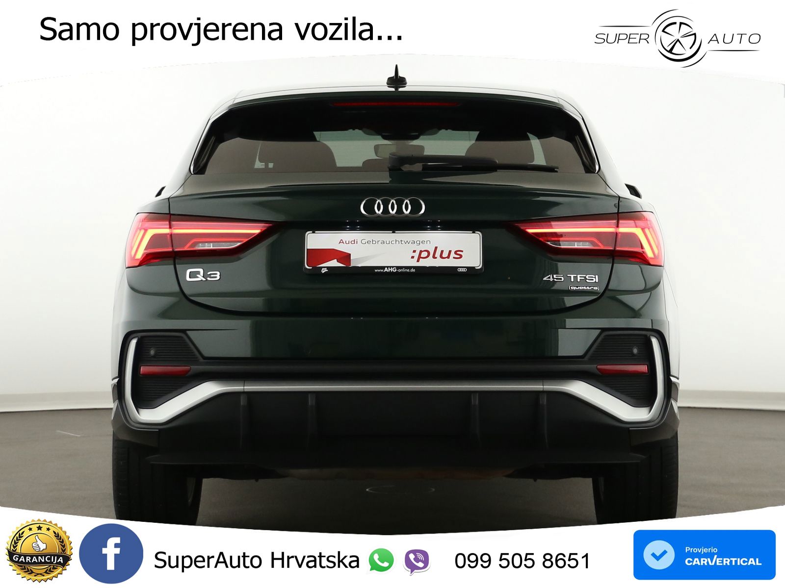 Audi Q3 II Sportback 45 TFSI (245 KS) quattro S tronic S line LED+GR SJED+ACC