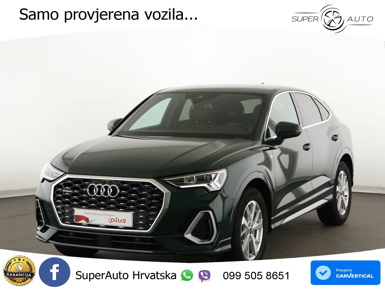 Audi Q3 II Sportback 45 TFSI (245 KS) quattro S tronic S line LED+GR SJED+ACC