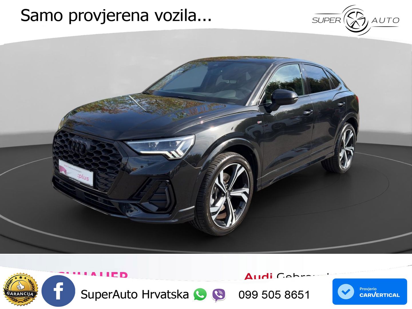 Audi Q3 II Sportback 45 TFSI (230 KS) quattro S tronic S line MATRIX+GR SJED+KAM