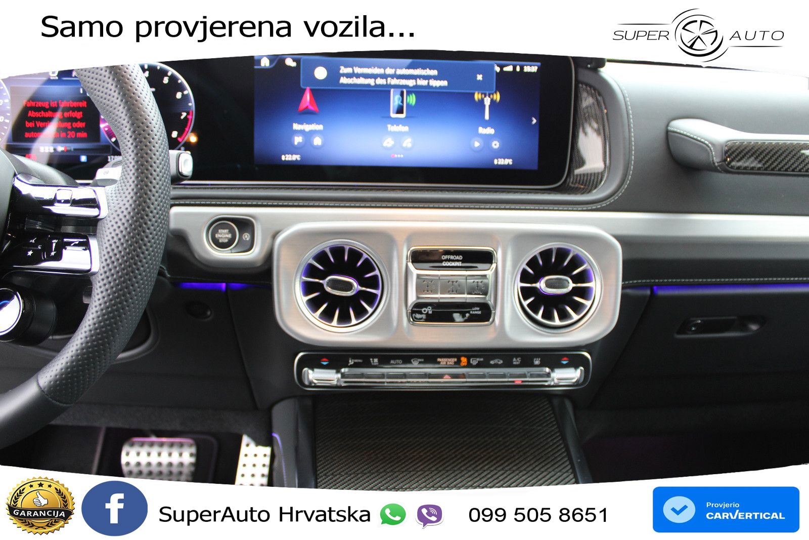 Mercedes AMG G 63 Long V8 (585 KS) 4MATIC 9G-TRONIC AMG SPEEDSHIFT TCT ZRAČNI+ACC+4xGR SJED+360