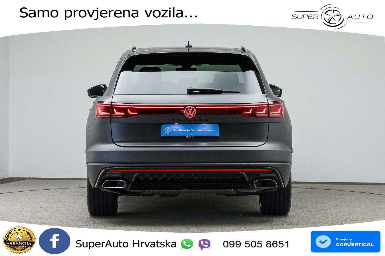 Volkswagen Touareg 3.0 V6 TDI (286 KS) 4MOTION Tiptronic ZRAČNI+ACC+GR SJED+KAM+PANO