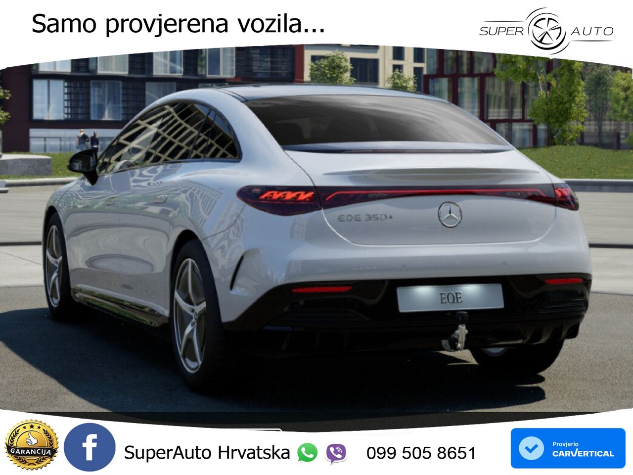 Mercedes EQE 350+ 105 kWh (320 KS) AMG ZRAČNI+ACC+GR SJED+360+PANO