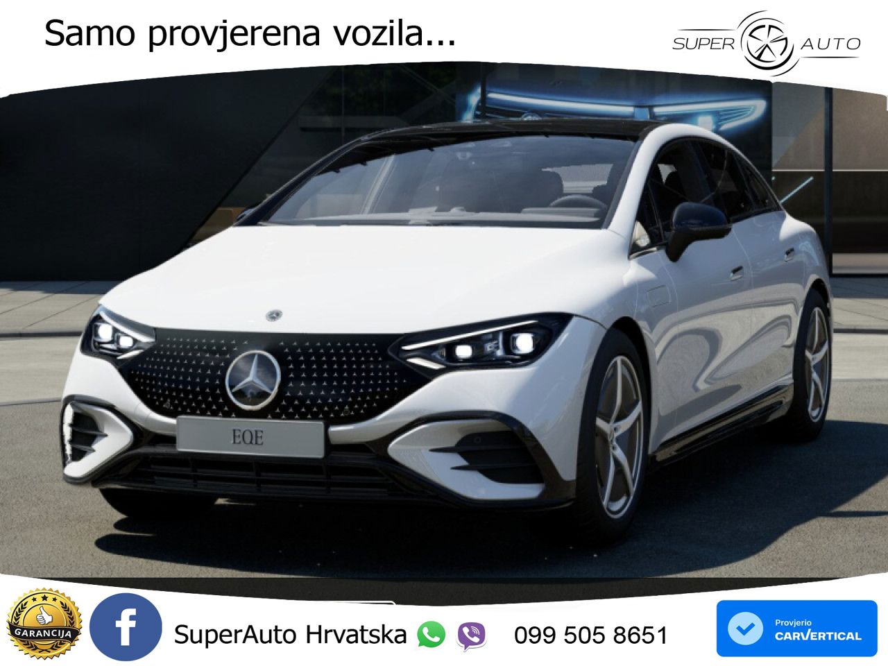 Mercedes EQE 350+ 105 kWh (320 KS) AMG ZRAČNI+ACC+GR SJED+360+PANO