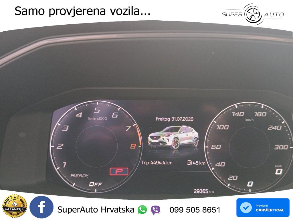 Cupra Formentor VZ5 2.5 TSI (390 KS) 4Drive DSG LED+GR SJED+ACC