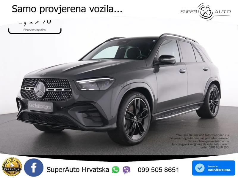 Mercedes GLE 450d (367 KS) EQ Boost 4MATIC 9G-TRONIC Manufaktur ACC+HEAD+4xGR SJED+360+PANO