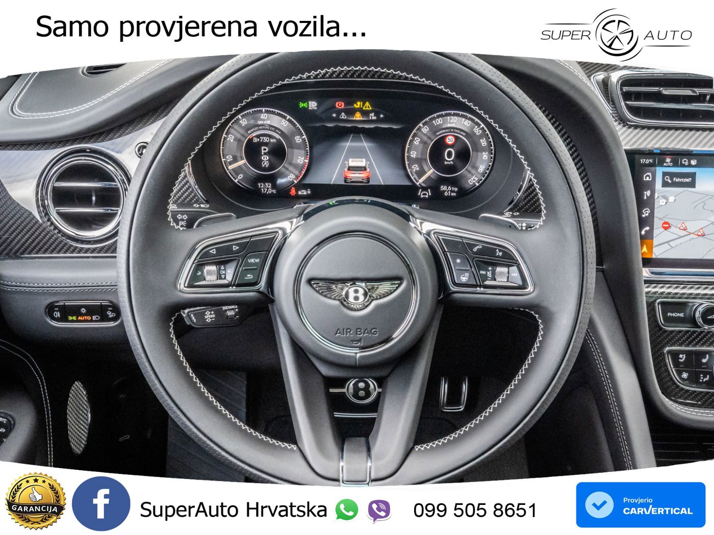 Bentley Bentayga EWB 4.0 V8 (550 KS) 4WD Automatic ZRAČNI+ACC+GR SJED+KAM+PANO