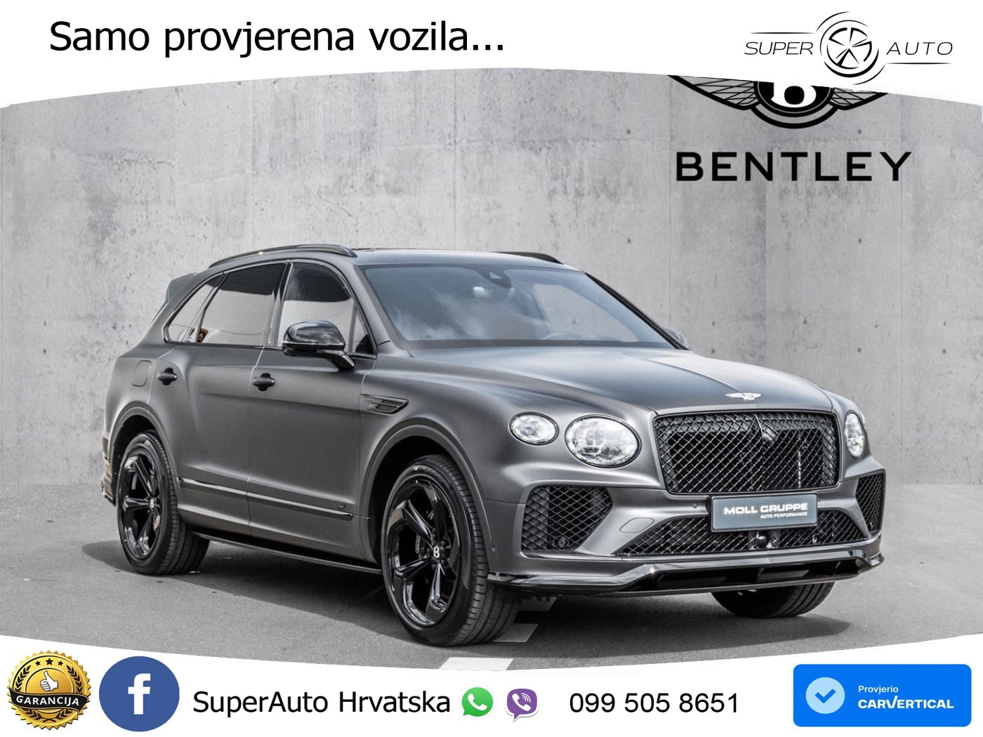 Bentley Bentayga EWB 4.0 V8 (550 KS) 4WD Automatic ZRAČNI+ACC+GR SJED+KAM+PANO