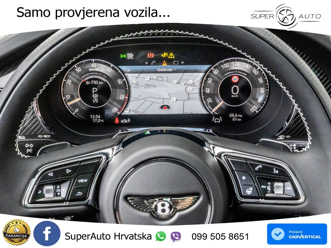 Bentley Bentayga EWB 4.0 V8 (550 KS) 4WD Automatic ZRAČNI+ACC+GR SJED+KAM+PANO