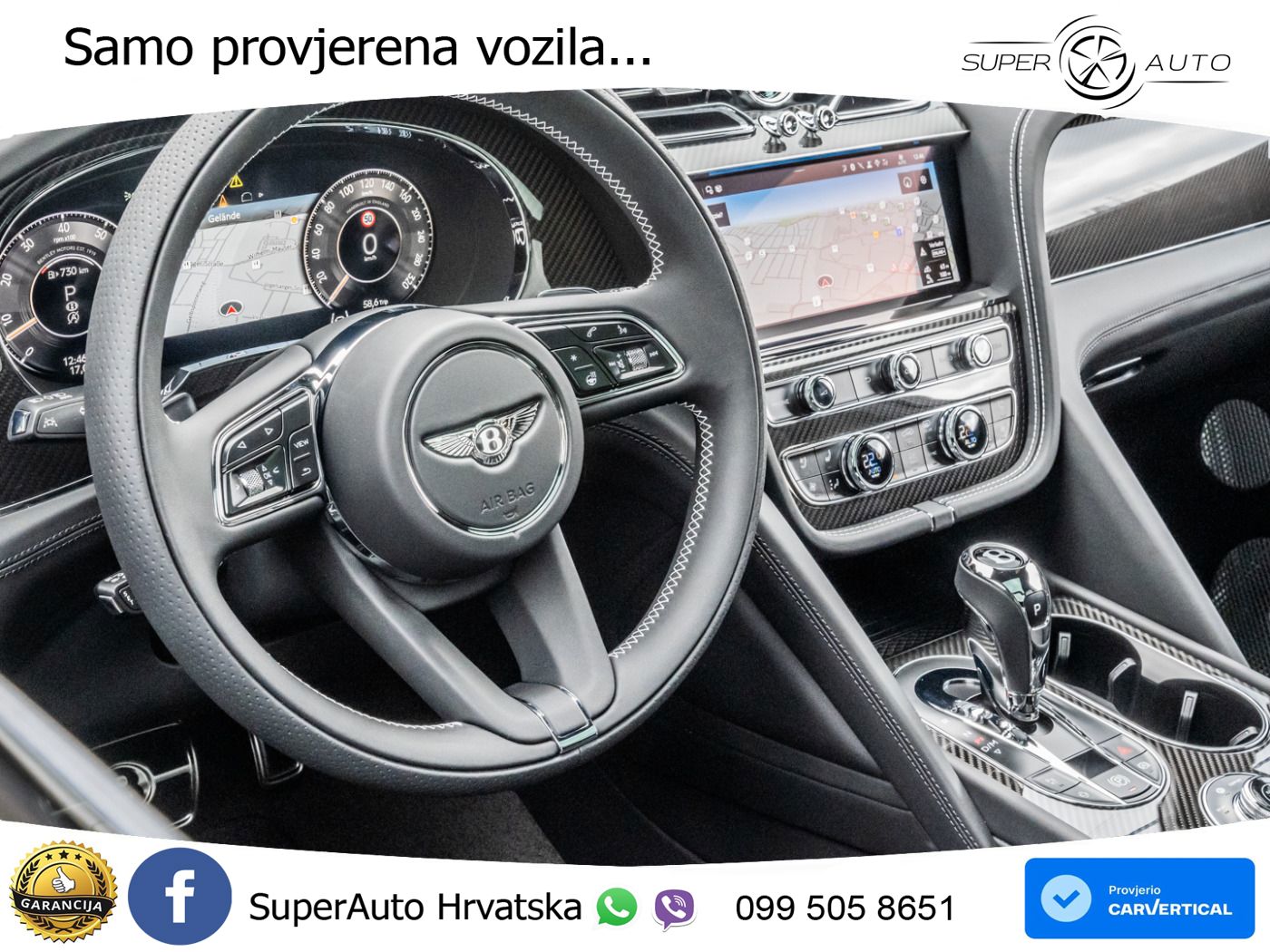 Bentley Bentayga EWB 4.0 V8 (550 KS) 4WD Automatic ZRAČNI+ACC+GR SJED+KAM+PANO