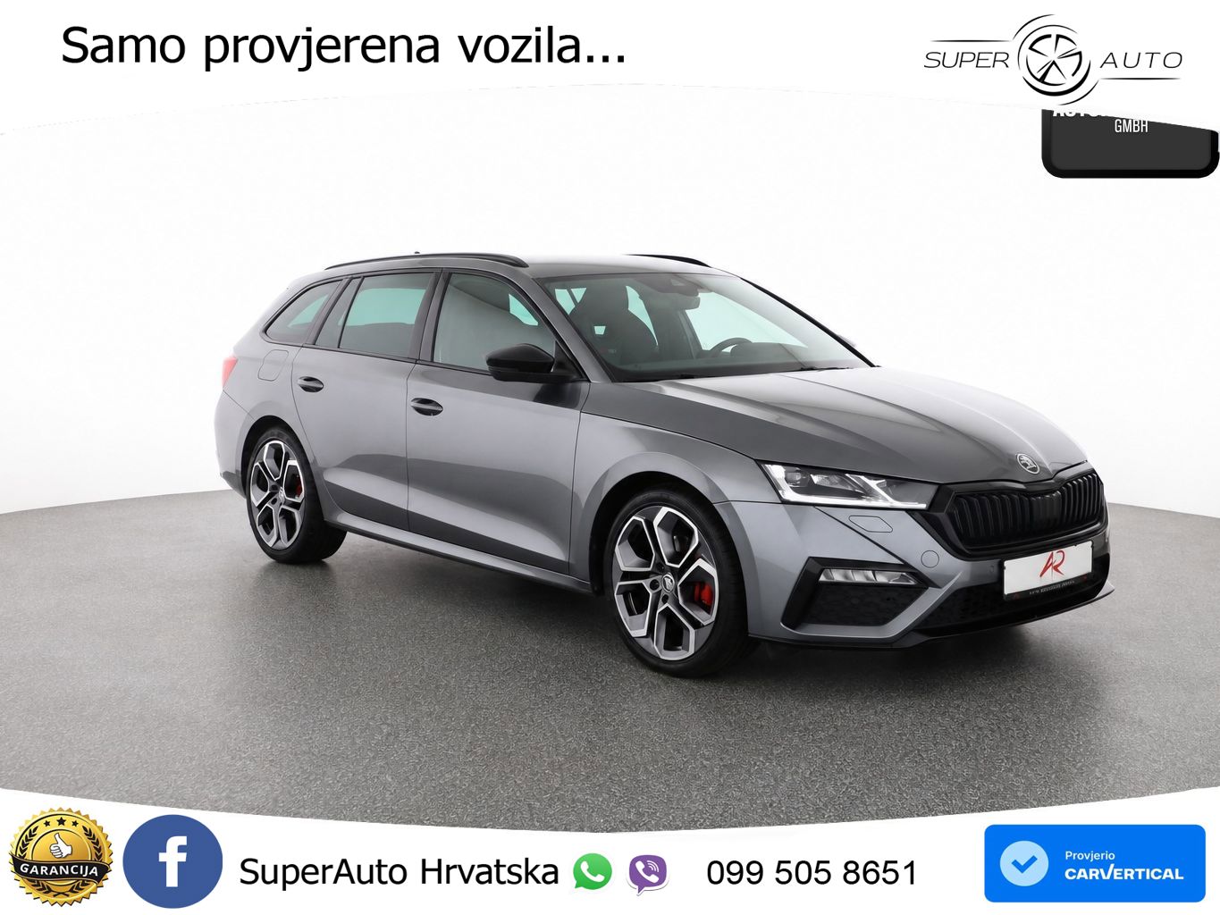 Škoda Octavia Combi RS 2.0 TDI (200 KS) DSG LED+GR SJED+ACC