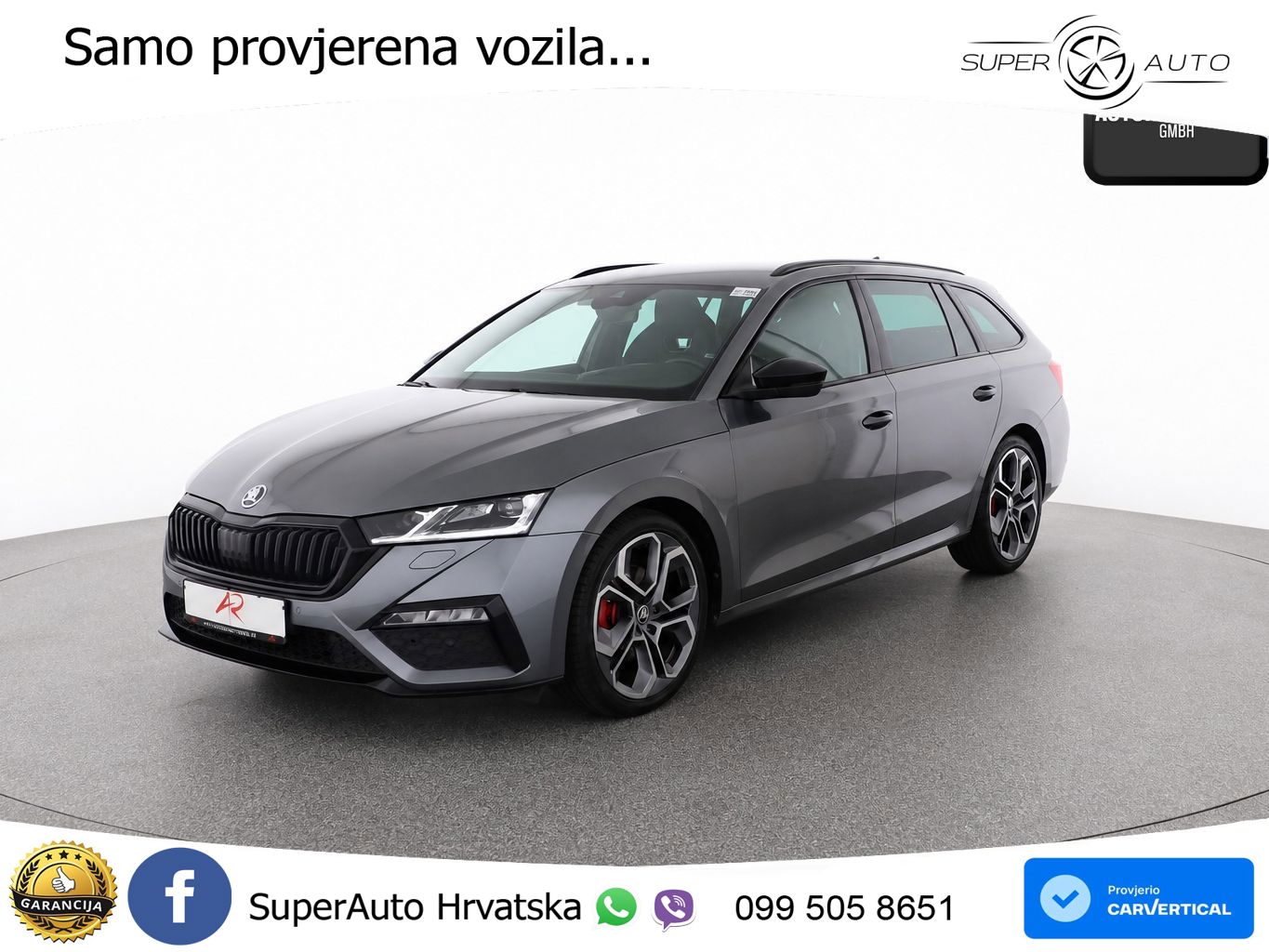 Škoda Octavia Combi RS 2.0 TDI (200 KS) DSG LED+GR SJED+ACC