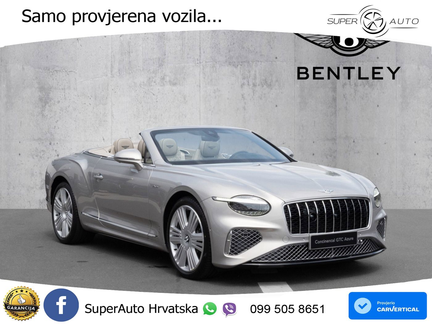 Bentley Continental GTC IV 4.0 V8 TFSi (680 KS) AWD DCT ZRAČNI+ACC+GR SJED+KAM