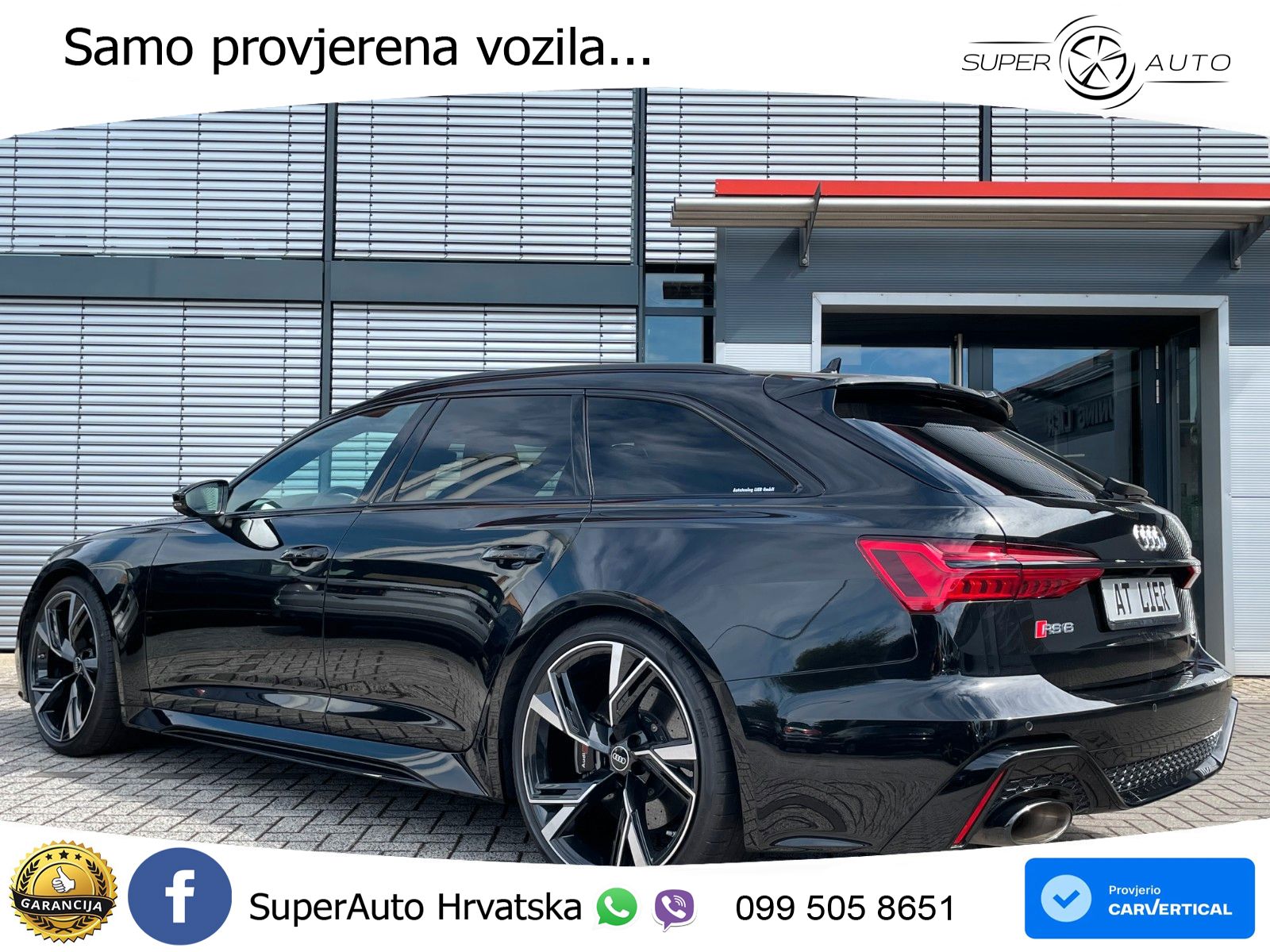 Audi RS6 Avant 4.0 TFSI V8 (600 KS) quattro Tiptronic ZRAČNI+ACC+GR SJED+KAM+PANO