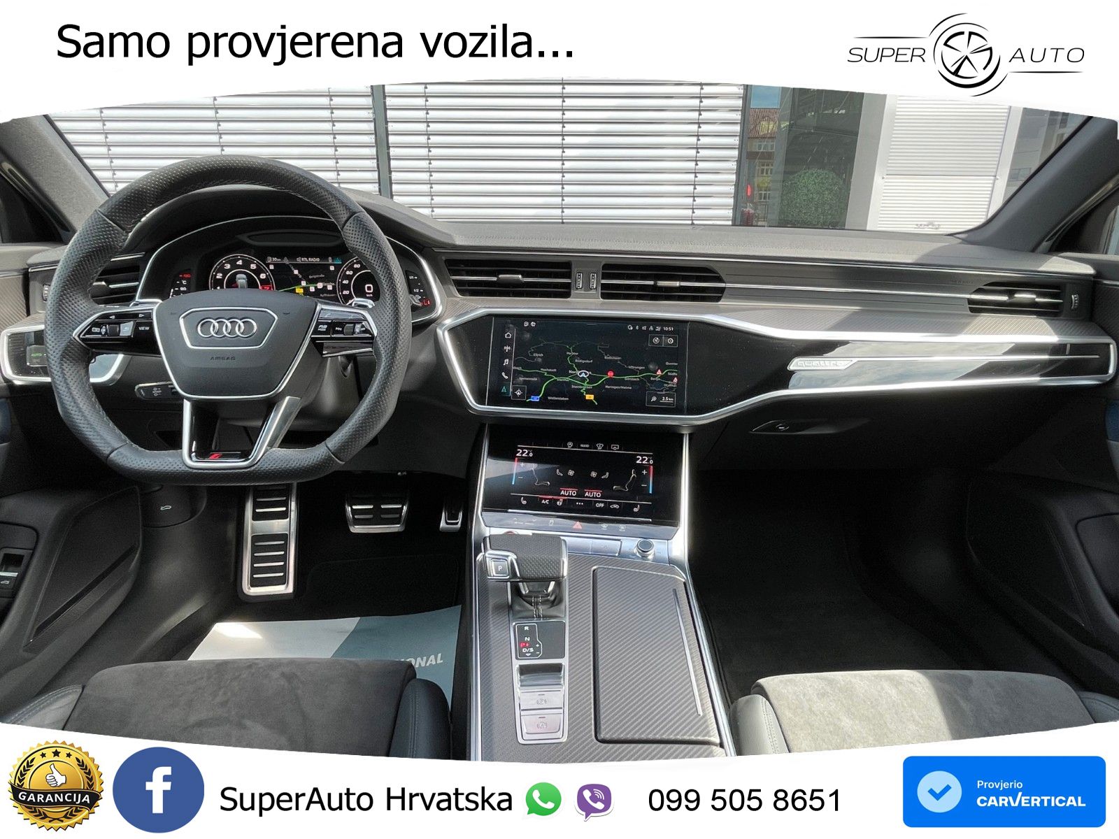 Audi RS6 Avant 4.0 TFSI V8 (600 KS) quattro Tiptronic ZRAČNI+ACC+GR SJED+KAM+PANO