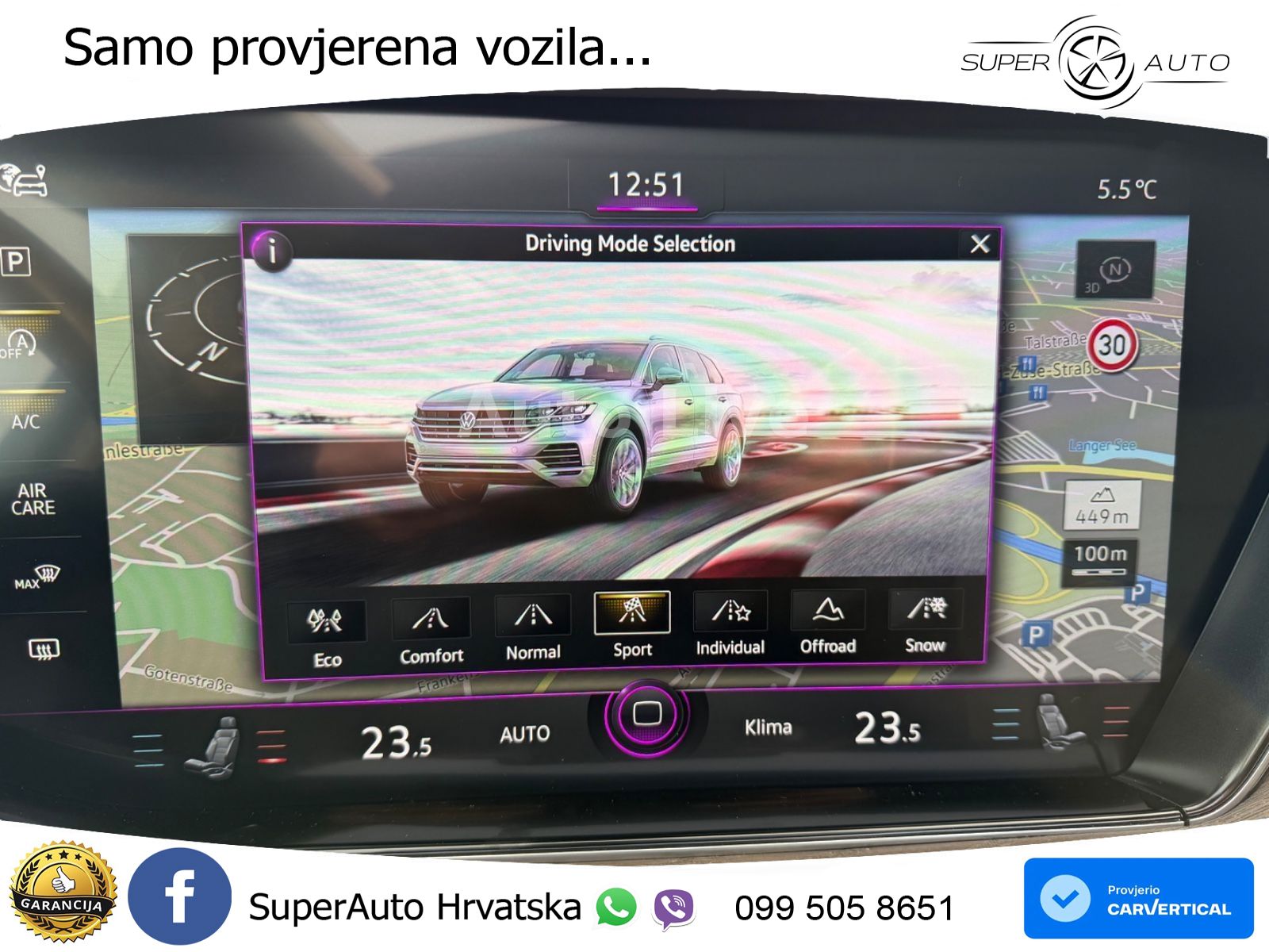 Volkswagen Touareg 3.0 V6 TDI (286 KS) 4MOTION Tiptronic ZRAČNI+ACC+GR SJED+KAM+PANO