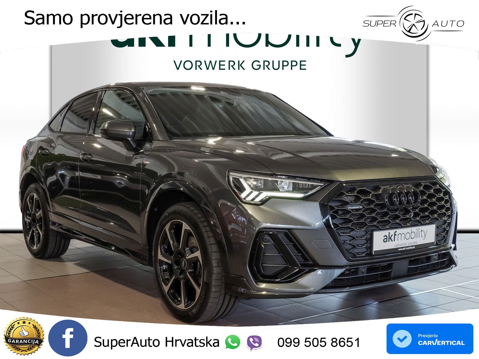 Audi Q3 Sportback 35 TDI (150 KS) quattro S tronic S line LED+GR SJED+ACC