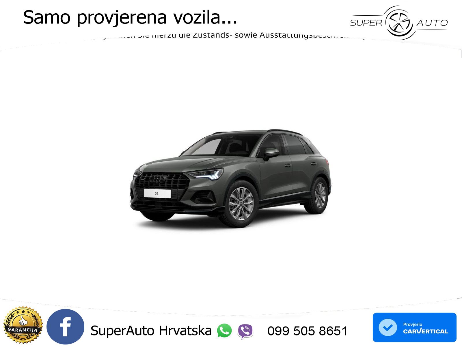 Audi Q3 40 TFSI (190 KS) quattro S tronic advanced LED+GR SJED+ACC