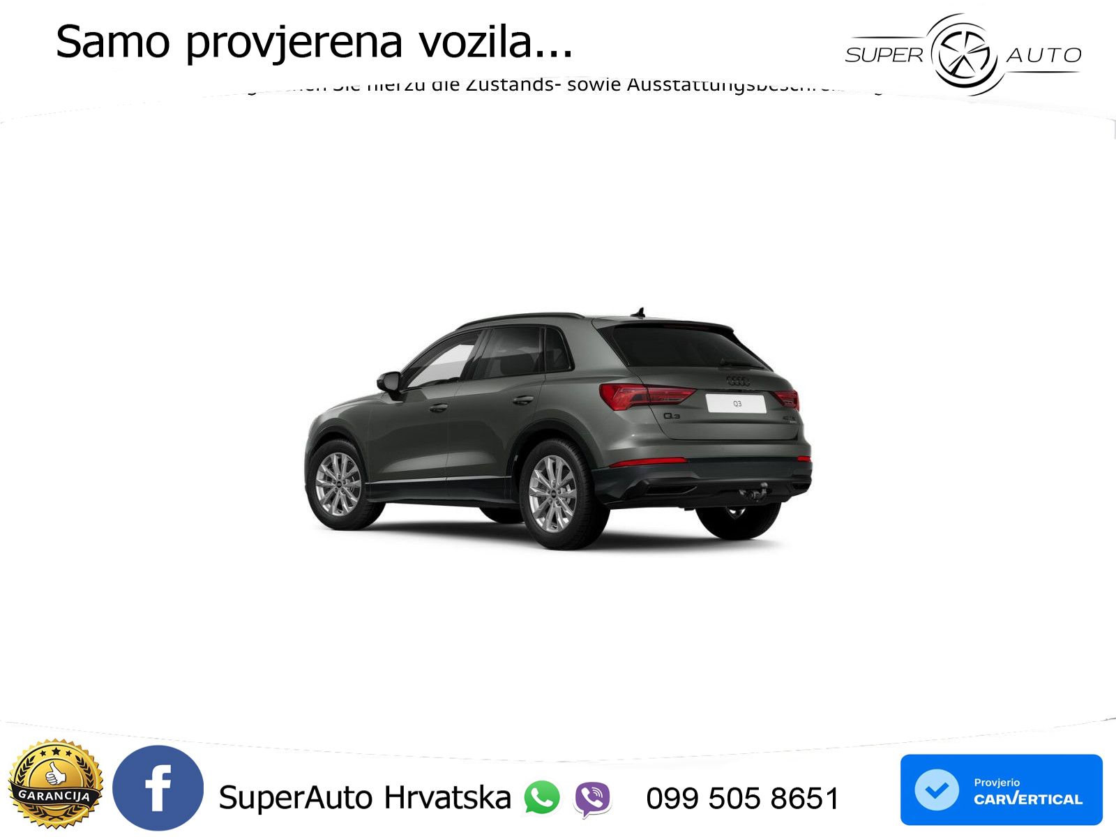 Audi Q3 40 TFSI (190 KS) quattro S tronic advanced LED+GR SJED+ACC