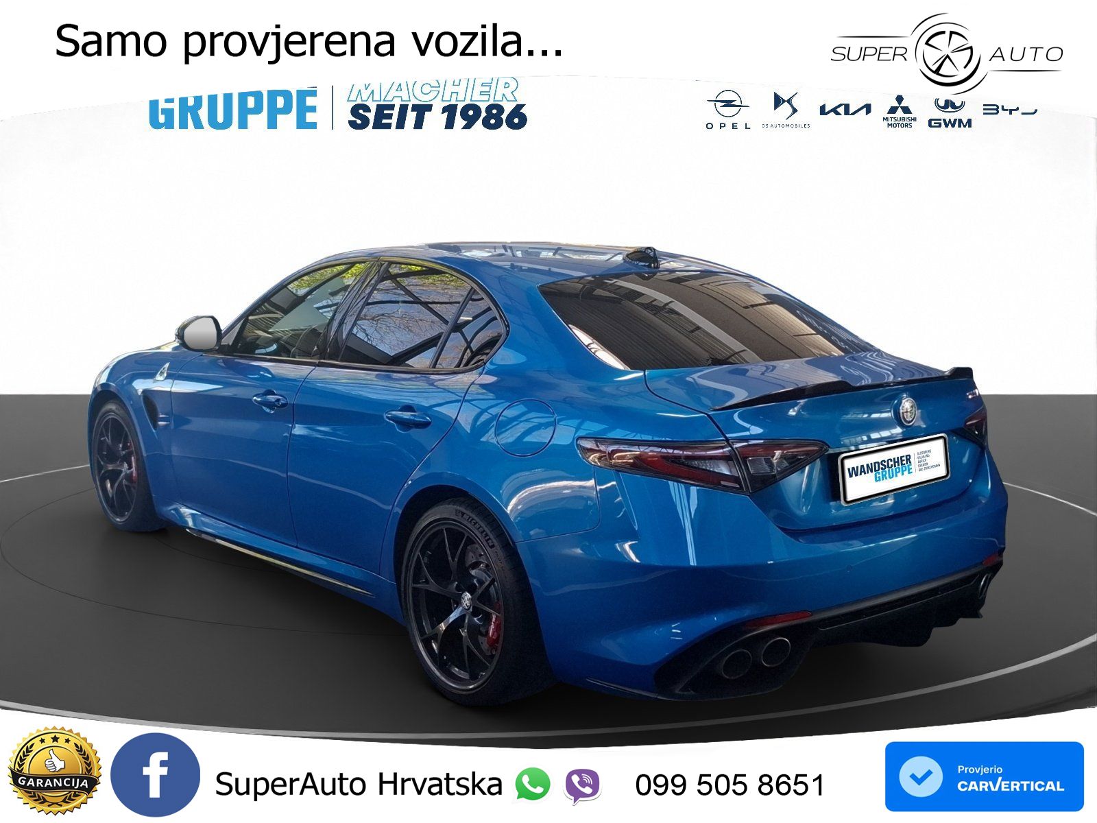 Alfa Romeo Giulia Quadrifoglio 2.9 V6 Bi-Turbo (520 KS) Automatic LED+GR SJED+ACC