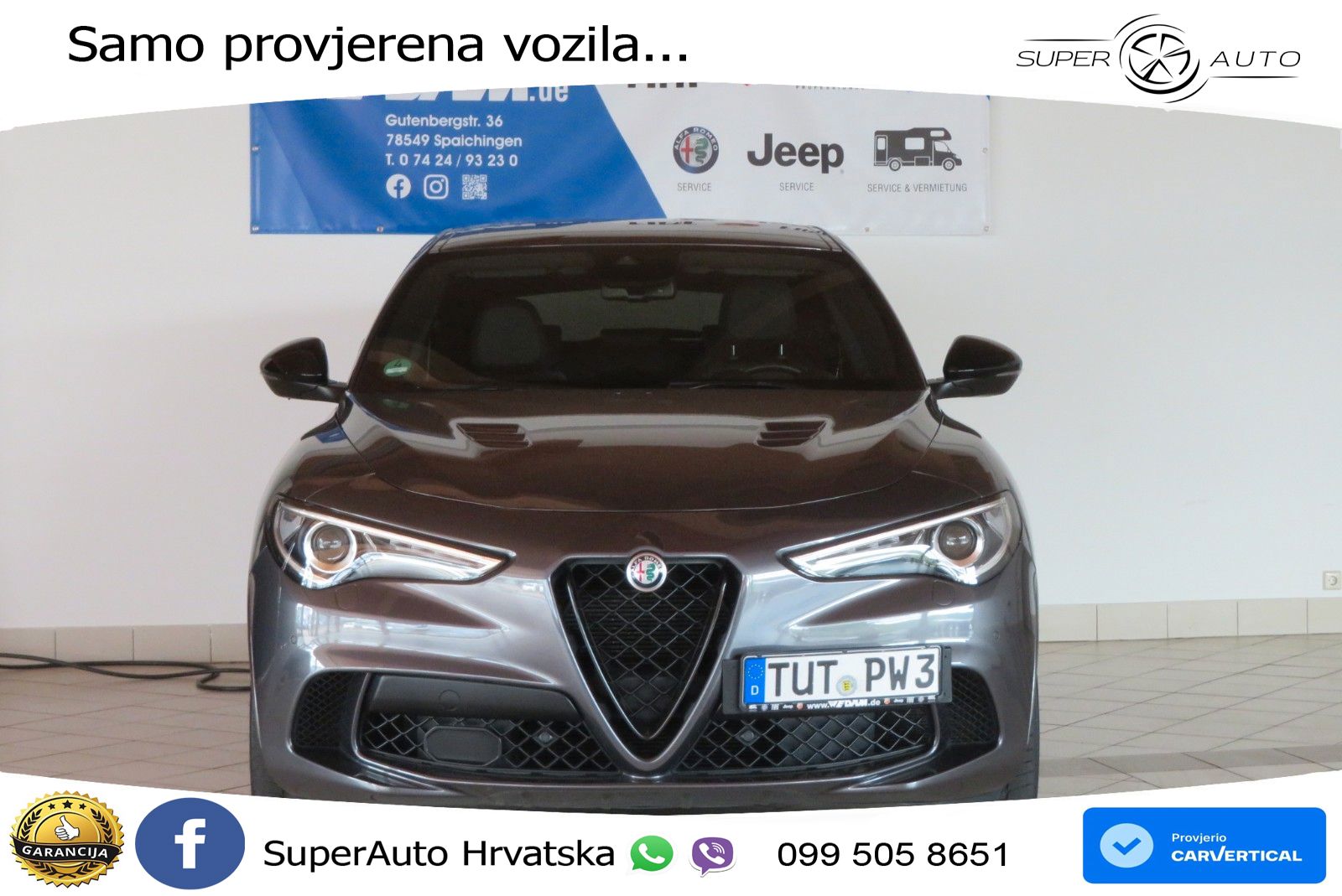 Alfa Romeo Stelvio Quadrifoglio 2.9 V6 Bi-Turbo (520 KS) Q4 Automatic LED+GR SJED+ACC